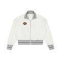 Striped Rib Collar Zip Jacket