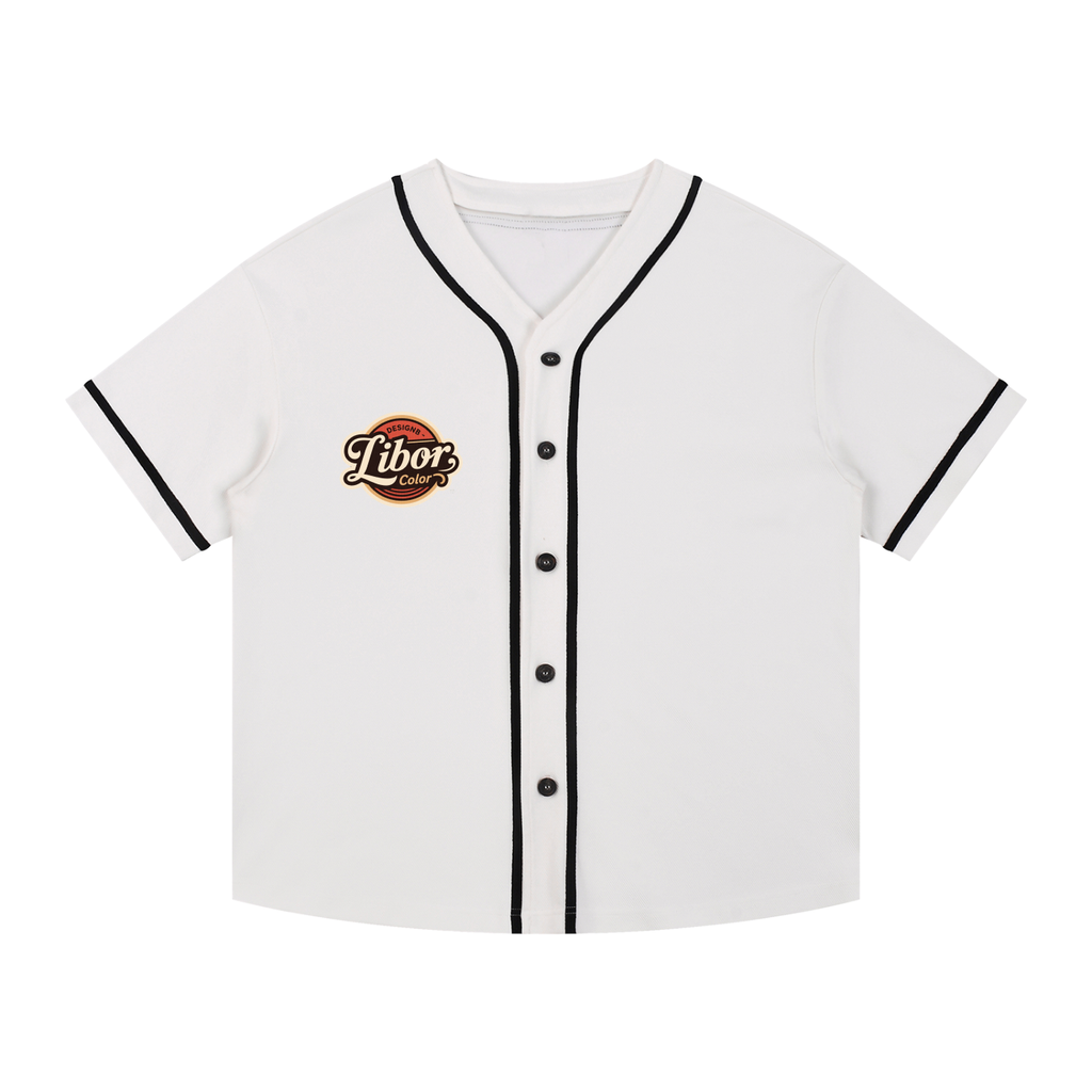 Contrast Piped Button-Up Jersey