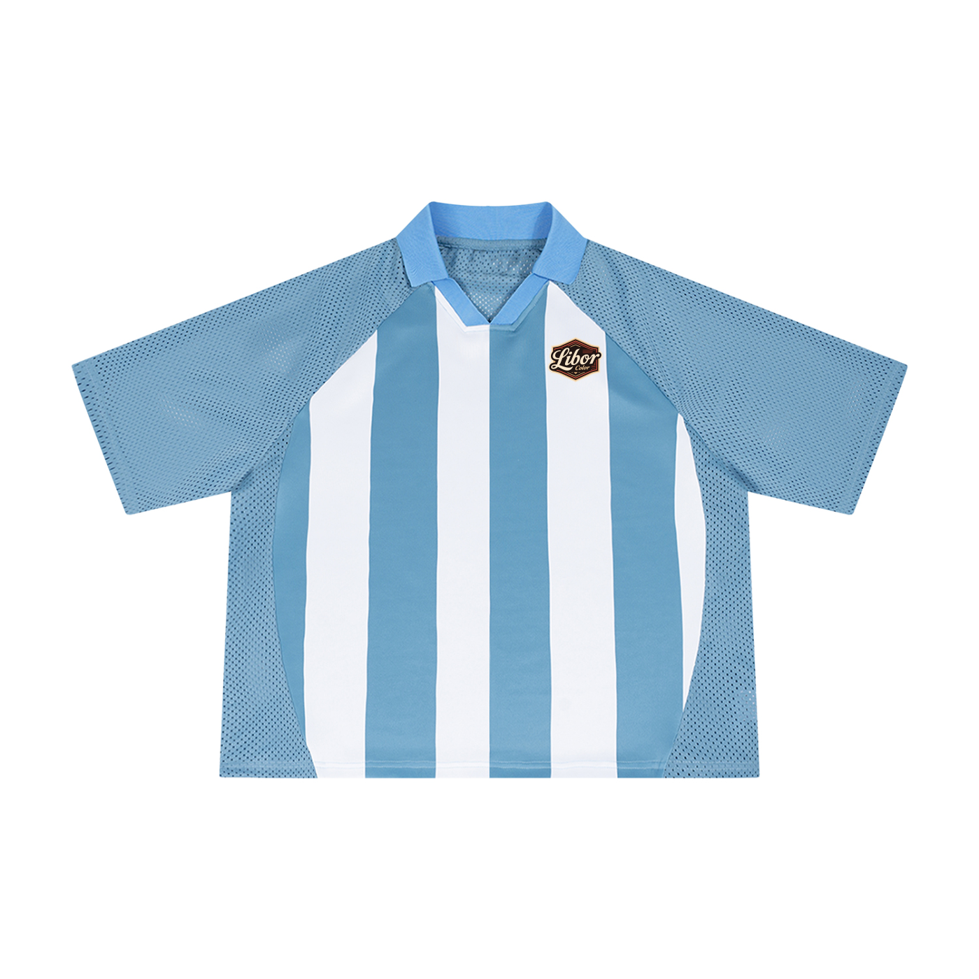 Unisex Striped Mesh Boxy Soccer Jersey